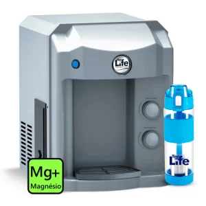 Kit Purificador de água alcalina com Magnésio NEW HE OXI (Mg+) + garrafa de água alcalina